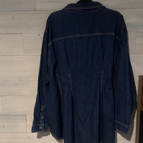 Ava & Viv Dark Denim Button Down Shirt - Picture 9 of 9